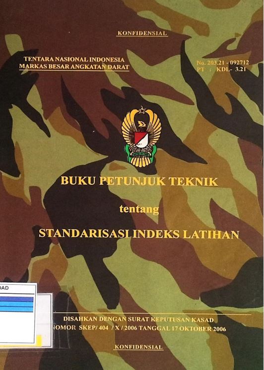Buku Petunjuk Teknik Standarisasi Indeks Latihan